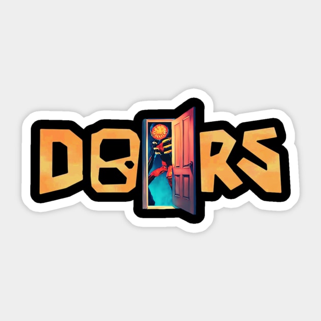 Open DOORS - Figure (Roblox Doors) Sticker by Atomic City Art